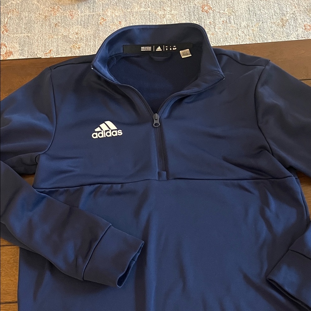 Adidas Dark Blue Half-Zip Sweatshirt